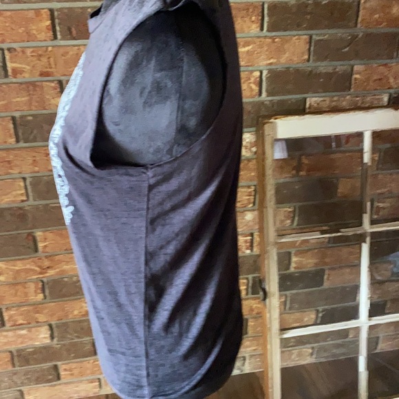 Size medium black Lacey skull tank top - Picture 3 of 5